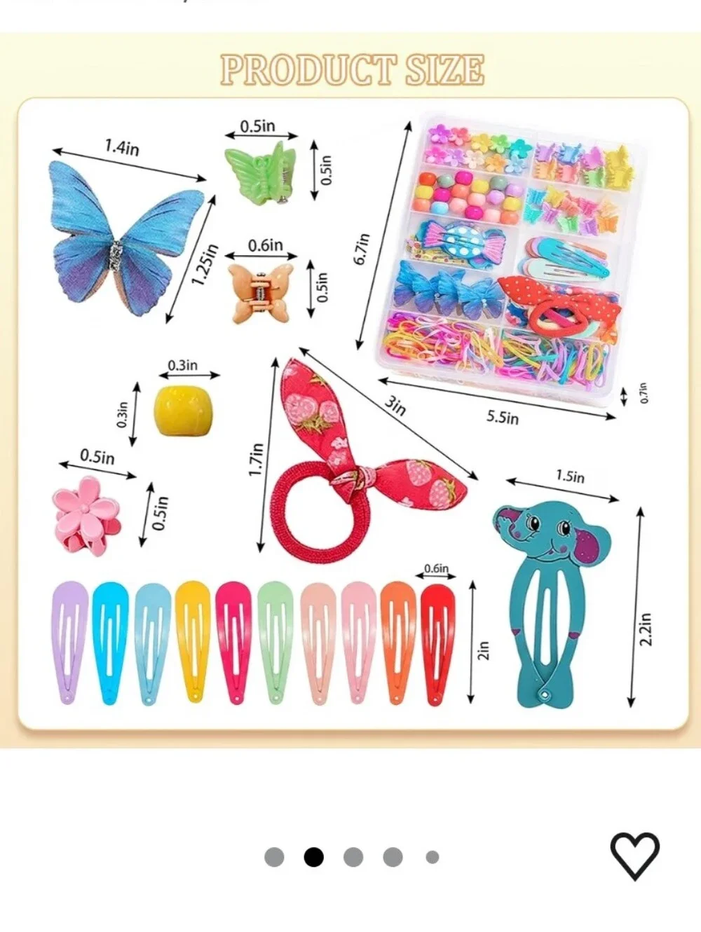 Hair Accessories for Girls, 232 Pcs Mini Hair Clips Set